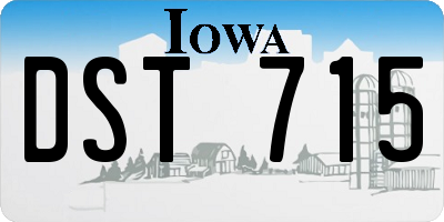 IA license plate DST715
