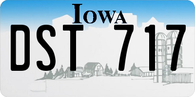 IA license plate DST717