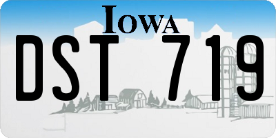 IA license plate DST719
