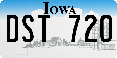 IA license plate DST720
