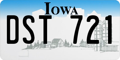 IA license plate DST721
