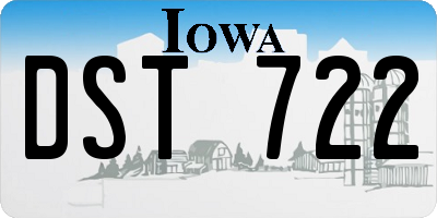 IA license plate DST722