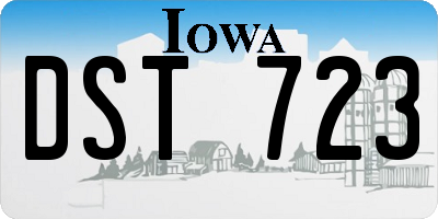 IA license plate DST723