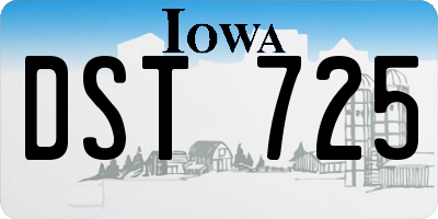 IA license plate DST725