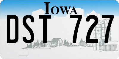 IA license plate DST727