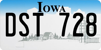 IA license plate DST728