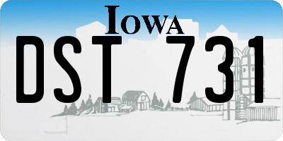 IA license plate DST731