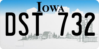 IA license plate DST732