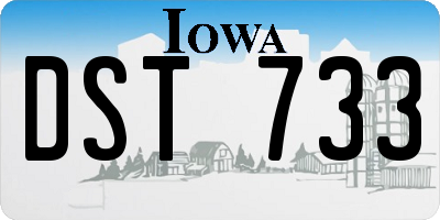 IA license plate DST733
