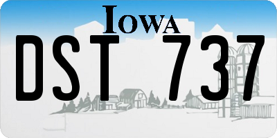 IA license plate DST737