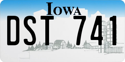 IA license plate DST741