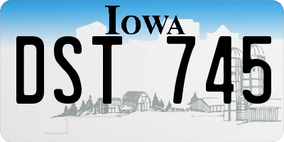 IA license plate DST745