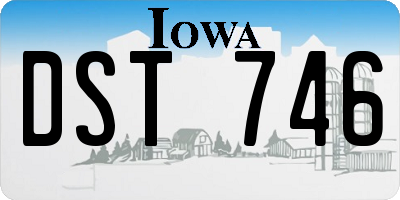 IA license plate DST746