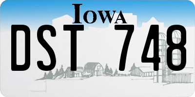 IA license plate DST748