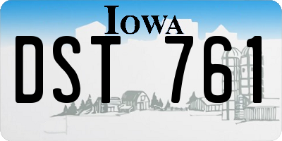 IA license plate DST761