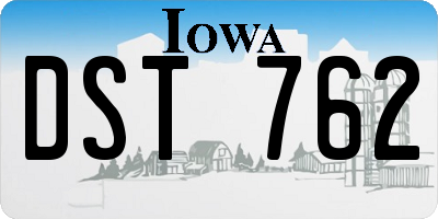 IA license plate DST762