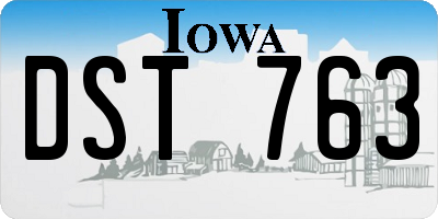 IA license plate DST763