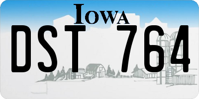 IA license plate DST764