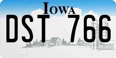 IA license plate DST766