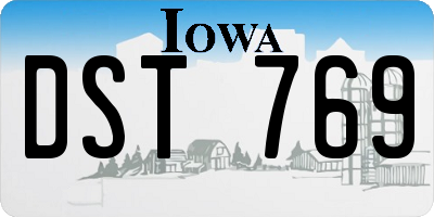 IA license plate DST769