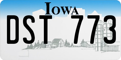 IA license plate DST773