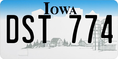 IA license plate DST774