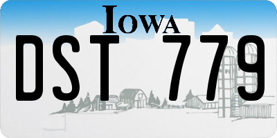 IA license plate DST779