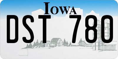 IA license plate DST780