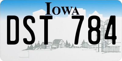 IA license plate DST784