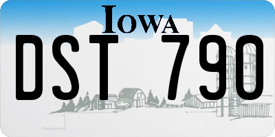 IA license plate DST790