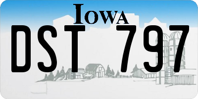 IA license plate DST797