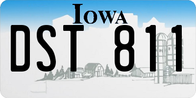 IA license plate DST811