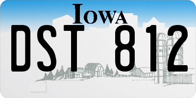 IA license plate DST812