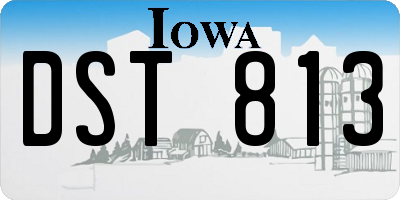 IA license plate DST813