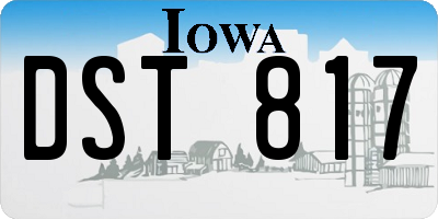 IA license plate DST817
