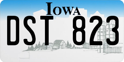 IA license plate DST823