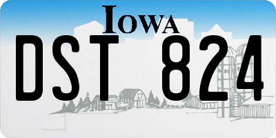 IA license plate DST824