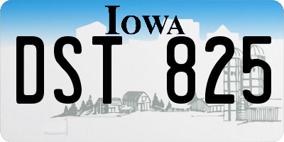 IA license plate DST825