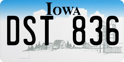 IA license plate DST836