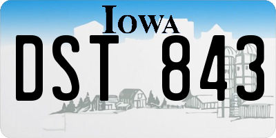 IA license plate DST843