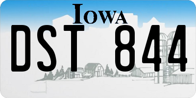 IA license plate DST844