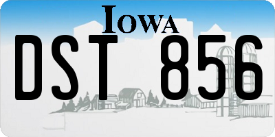 IA license plate DST856