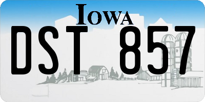 IA license plate DST857