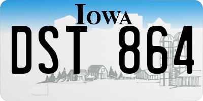 IA license plate DST864