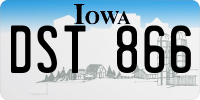 IA license plate DST866