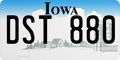 IA license plate DST880