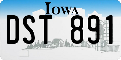 IA license plate DST891