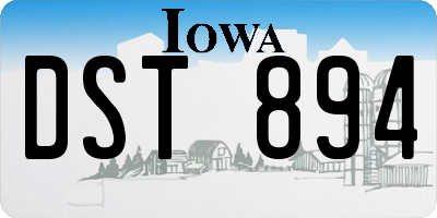 IA license plate DST894