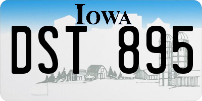 IA license plate DST895