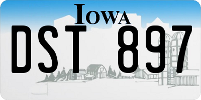 IA license plate DST897